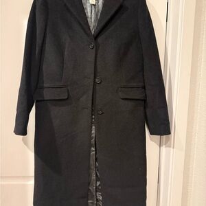 J. Crew Charcoal long Wool cashmere Coat